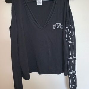 PINK cropped shirt with cute detail